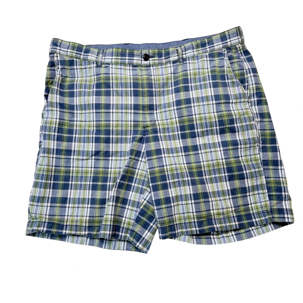 LL Bean Mens 42W Cotton Plaid Golf Shorts Fisherman Coastal Preppy Summer Y2K